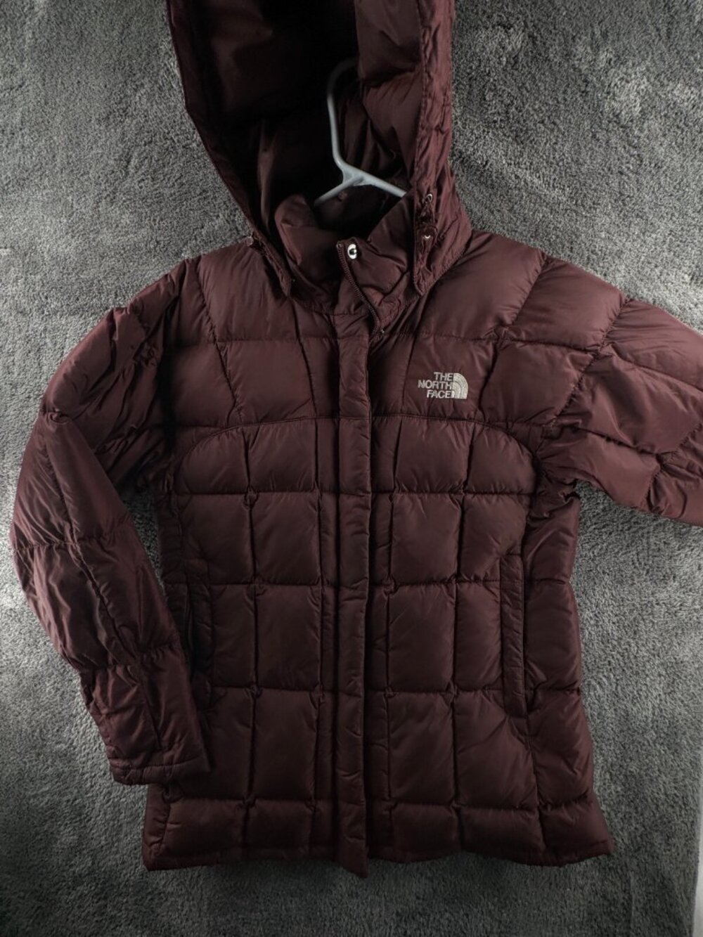 The North Face 600 Series Down Puffer Jacket Women Purple Hooded Small Winter **